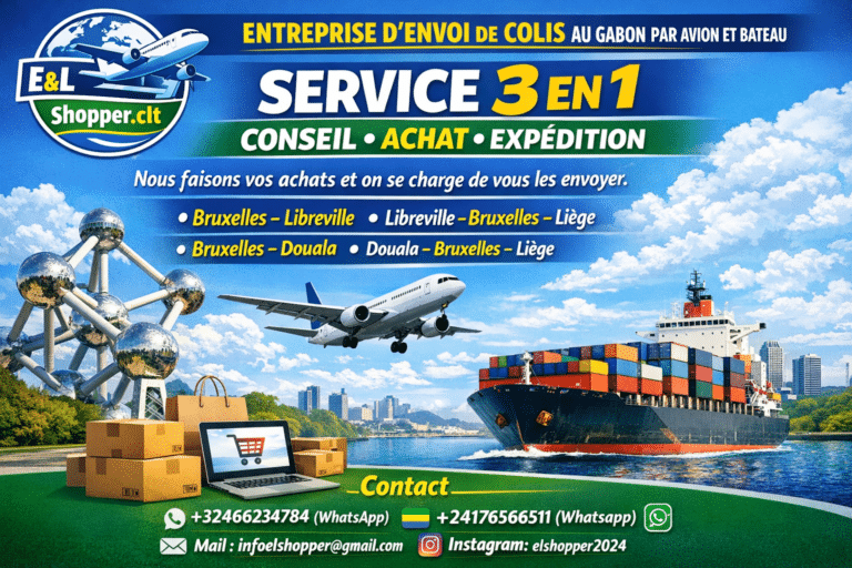 Conseil en achat et expédition de colis vers le Gabon : la solution E&L Shopper.clt
